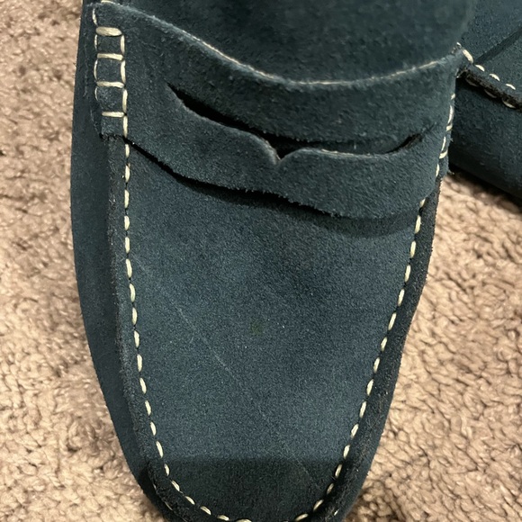 Alfani Blue Suede and Leather Tigger Driving Loafers Size 9.5 - Picture 2 of 8